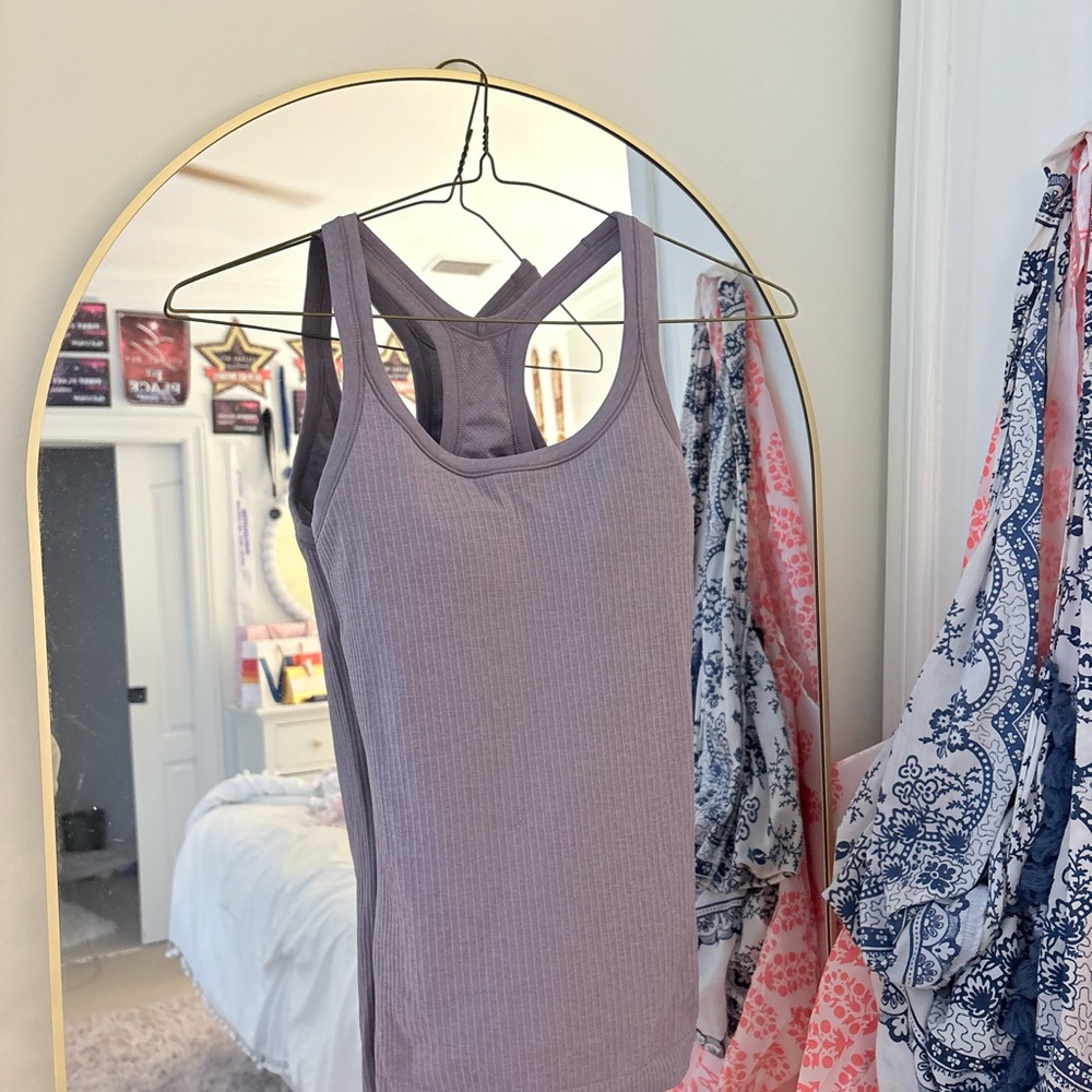 lululemon athletica purple ebb to street tank top